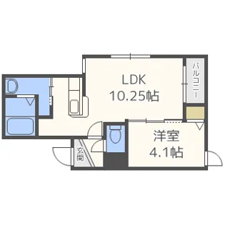 インデックス中の島【403号室】の間取り