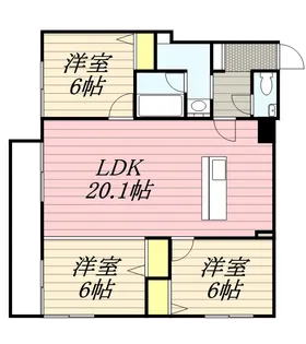 ジュビリー平岸【407号室】の間取り