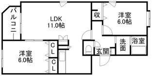 ポプラパークマンション3【0201号室】の間取り