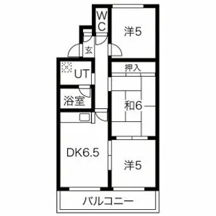 シャトー南平岸(旧シャトー第2たかはし)【103号室】の間取り