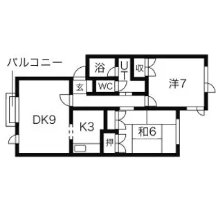 ミオアーク平岸【102号室】の間取り