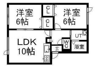 サテライトテラスツー【1階】の間取り