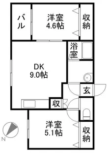 メニーズコート美園【3階】の間取り