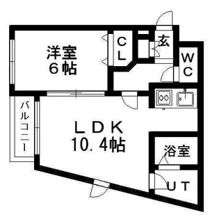 カントリースクエア【206号室】の間取り