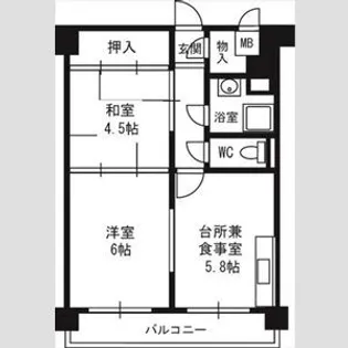 豊平市街地住宅【00813号室】の間取り