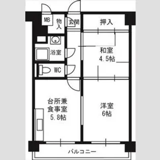 豊平市街地住宅【01006号室】の間取り