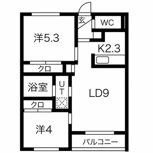 リンコントロ南平岸【4階】の間取り