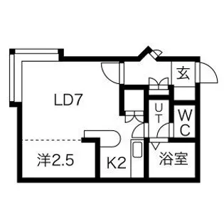 ノースシティ東札幌【7号室】の間取り