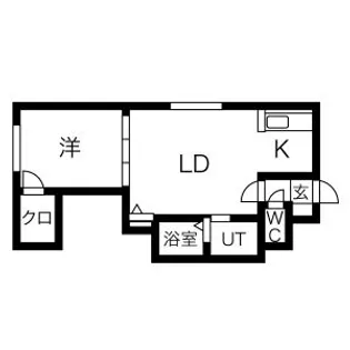 ノーマルヒル菊水 B棟【206号室】の間取り