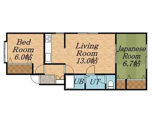 ボヌールⅠ【101号室】の間取り