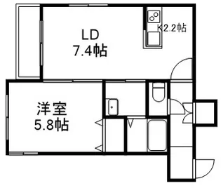 COZY PLACE 栄通【403号室】の間取り