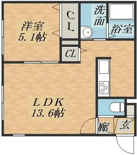 プラン・ドゥ・ボヌール【0101号室】の間取り
