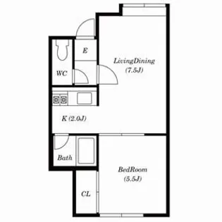 ハイツサザンクロス【103号室号室】の間取り