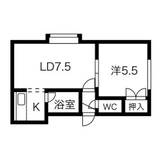 コーポノースヴィレッジ【206号室】の間取り