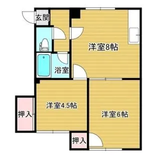 フジハウスⅡ【2階】の間取り