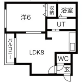 パラッツォ平岸【101号室】の間取り