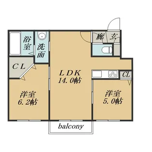 Comfy栄通【2階】の間取り