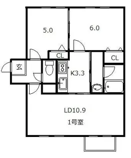 MINNA HOUSE 真駒内【3階】の間取り