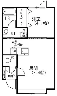 第2フジハイム【1-B号室】の間取り