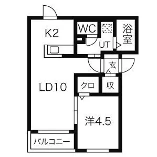 リュミエール【402号室】の間取り