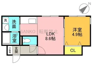 リデーレ豊平【2階】の間取り