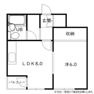 1LDKの間取り画像