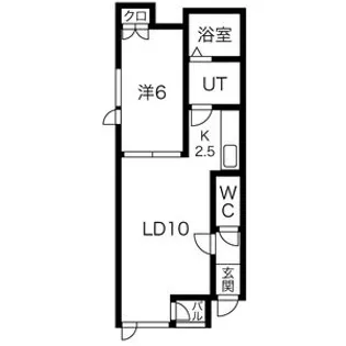 グレイス北栄【101号室】の間取り