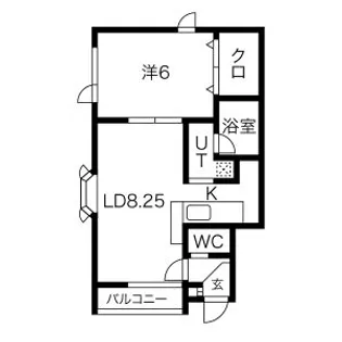 ロッキーマンション【201号室】の間取り