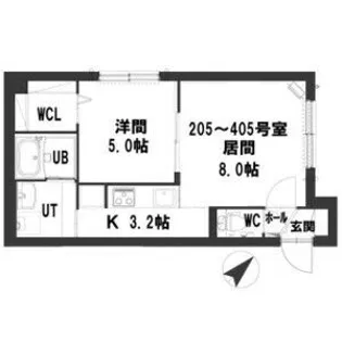 グランメール本郷通7A【4階】の間取り