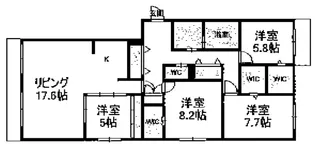 メゾンMT北野【4階】の間取り