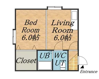 サンピアE17【201号室】の間取り