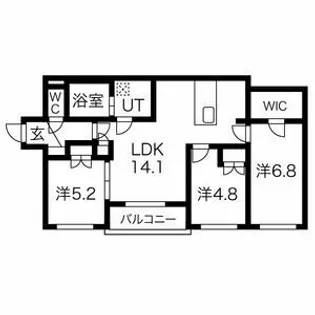 カレラ菊水【4階】の間取り
