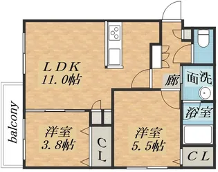 ONEーKIKUSUI【1階】の間取り