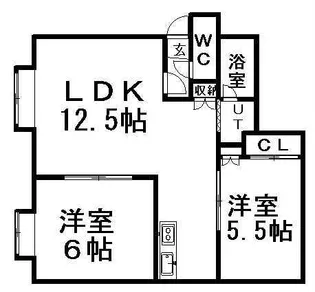 シャレード藤D【0202号室】の間取り
