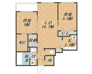 エフュート澄川【4階】の間取り