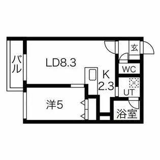 ブリス豊平公園【203号室】の間取り