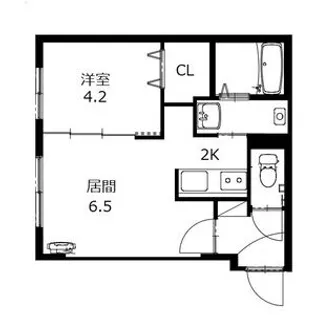 PROUD菊水【1階】の間取り