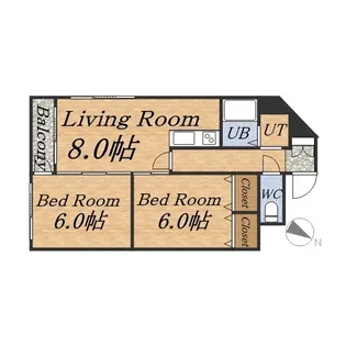エスパシオ白石【0405号室】の間取り