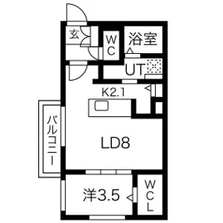 CASAAT月寒中央【3階】の間取り
