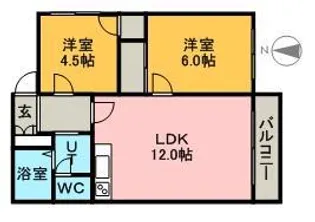 なんばビル【202号室】の間取り