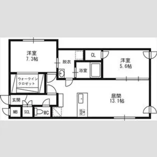 レジデンスサッポロKOULU【00501号室】の間取り