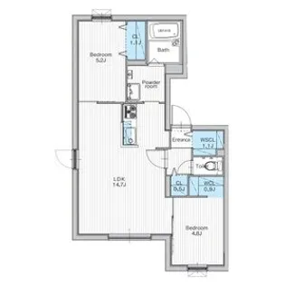 JANUS(ジェイナス)RESIDENCES月寒中央PARKFR【1階】の間取り