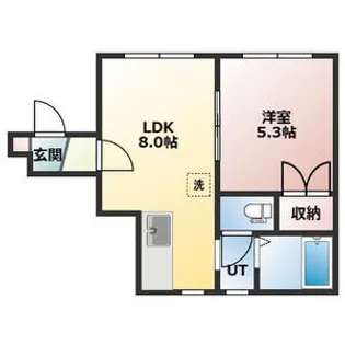 ホワイトハイツ【101号室】の間取り