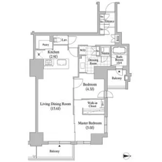 Fリミテッド北広島【4階】の間取り