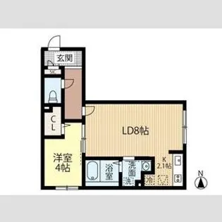 LA CONFORTO厚別【1階】の間取り