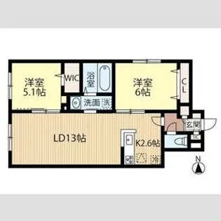 AYA HILLS【1階】の間取り