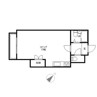 グランドハイツ当別【105号室】の間取り