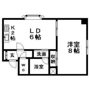 フジエール平岸【211号室】の間取り