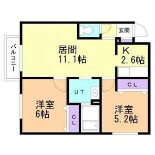 ラデュレひばりが丘【1階】の間取り