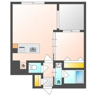 カレラ学園前【1階】の間取り